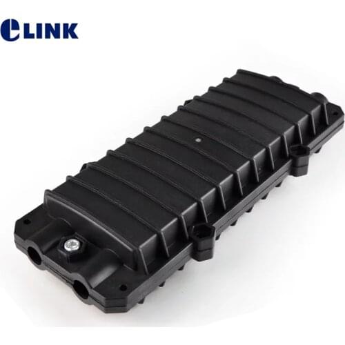 12 core Fiber enclosure 2 IN 2 OUT Horizontal optical fibre splice box waterproof outdoor d type fusion tray box 32*13.7*6cm