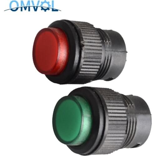 2pcs 16mm Momentary push button switch Self-locking Red/Green 2pins/4pins