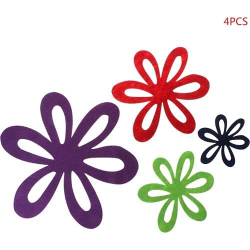 4Pcs/set Non-stick Pot Pan Protector Separator Non-woven Fabric Scratchproof Divider Pad Placemat Kitchen Tool Cookware