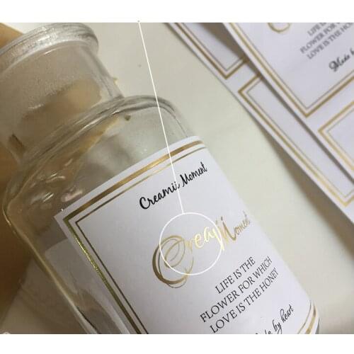 500pcs Matte Textured sticker label wtih custom logo printing