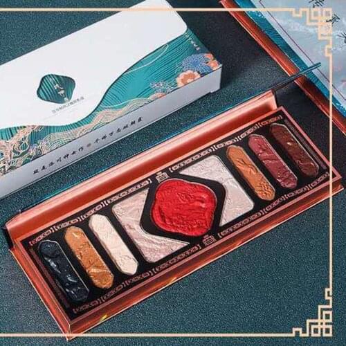 9-color Aviary Face Phoenix Embossed Eye Shadow High-gloss Pearl Matte Nude Long Lasting Powder Shadow