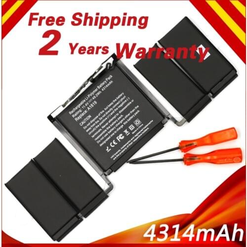 Golooloo A1819 11.4V 4314mAh laptop battery for Apple MacBook Pro 13'' A1706 (2016)