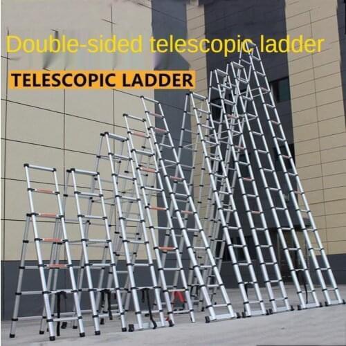 Household Telescopic Ladder Step Ladder Folding Ladder Multi-Function Stair Aluminum Alloy Engineering Ladder