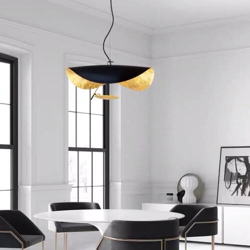 Siuu Designer Nordic Decorative Chandeliers Metal Art Hat Cafe Restaurant Hotel Creative Personality Modern LED Lighting