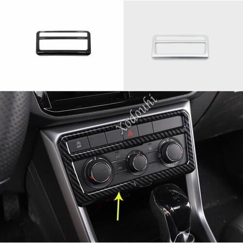 For Volkswagen VW T-cross Tcross 2018 2019 2020 Car Styling Console Temperature Air-condition Volume Switch Trim Frame Parts