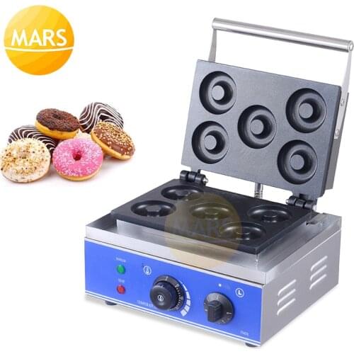 Electric Mini Donut Making Machine Non-stick Coating Doughnut Maker Waffle Cake Mould Commercial Donut Machine Egg Cake Oven