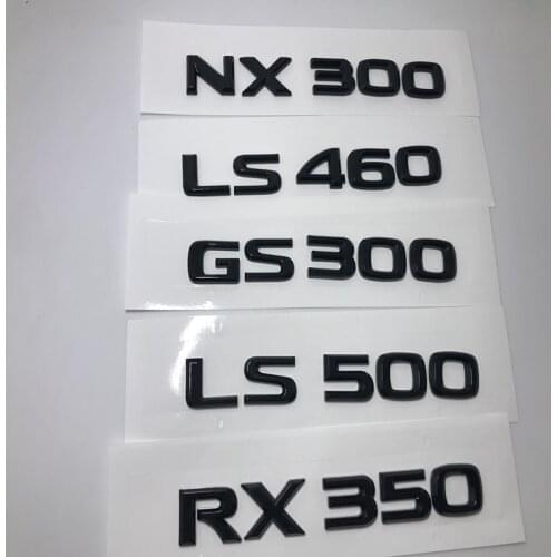 3D ABS New Gloss Black for Lexus RX300 RX330 RX350 IS300 IS330 GS430 Emblem Number Letter Rear Trunk Tailgate Logo