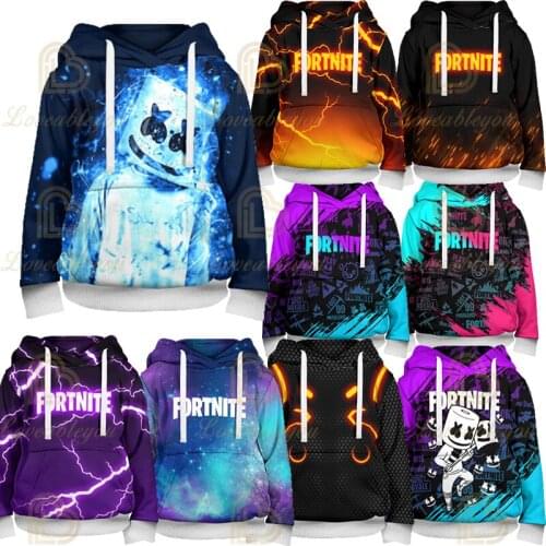 Fortnite Hoodies Kid Adult Sweatshirt Fortress Child Girl Boys Oversized Sweatshirt Fleece Polyester Hoodies Men
