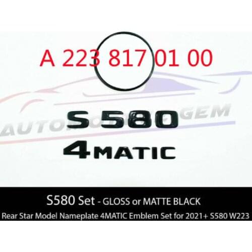 GLA250 4MATIC Rear Star Emblem Black Letter Badge Logo Sign for Mercedes H247 2021+A 247 817 05 00