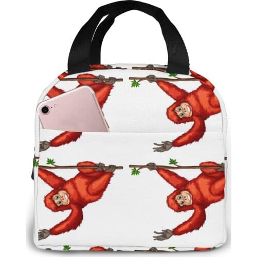 Insulated Lunch Bag Thermal Cartoon Gorilla Tote Bags Cooler Picnic Food Lunch Box Bag