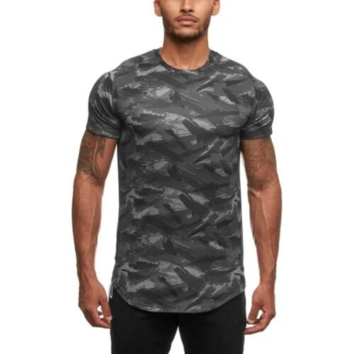 Camouflage T Shirt Mens Gym T Shirt Men Compression Training T Shirt For Man Summer Fitness T Shirt Bodybuilding Sports Shorts