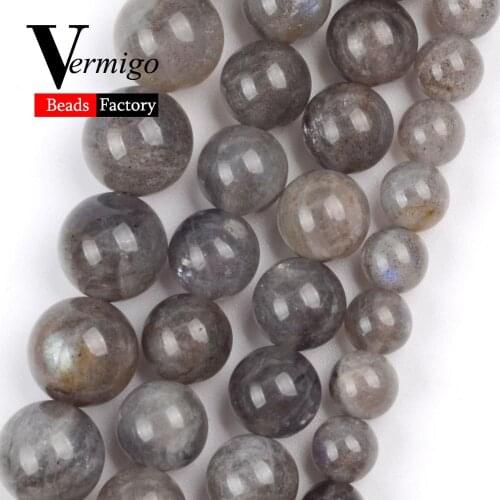 AA Natural Labradorite Stone Round Loose Beads for Jewelry Making 6 8 10mm Minerals Beads Diy Bracelet Jewellery Accessories 15"