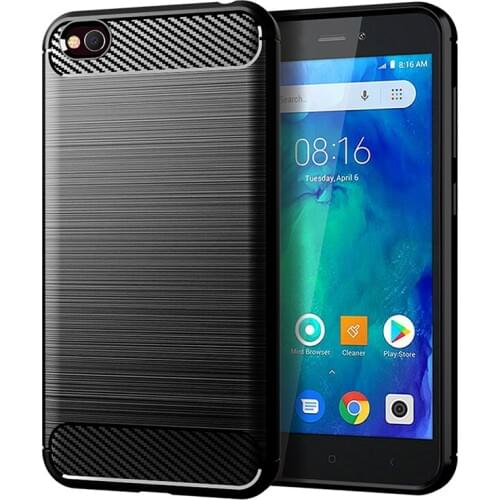 Redmi Go Brushed Case Colored Matte Carbon Fiber Silicone TPU Back Cover Soft Case for Xiaomi Redmi Go RedmiGo Shockproof Cover