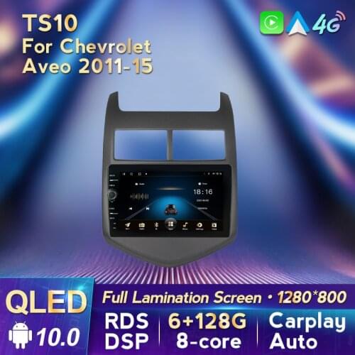 MLOVELIN Android 10 DSP 8Core QLED Screen For Chevrolet Aveo 2 Sonic T300 Car Radio Multimedia Player Carplay Android Auto