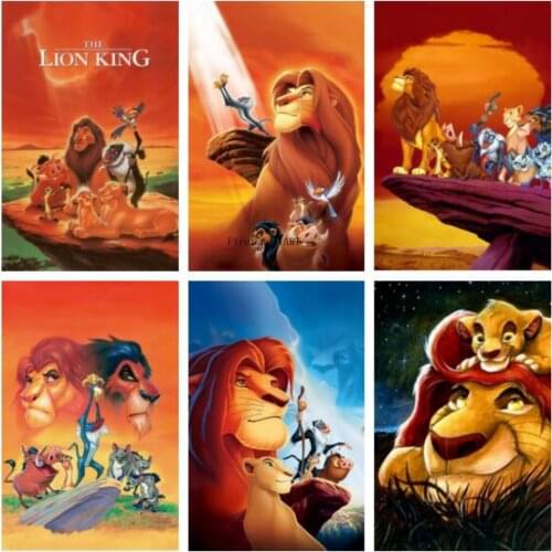 Disney Lion King Diamond Painting 5D DIY Childrens Room Mosaic Cross Stitch Kits Diamond Embroidery Home Decor Painting Gift