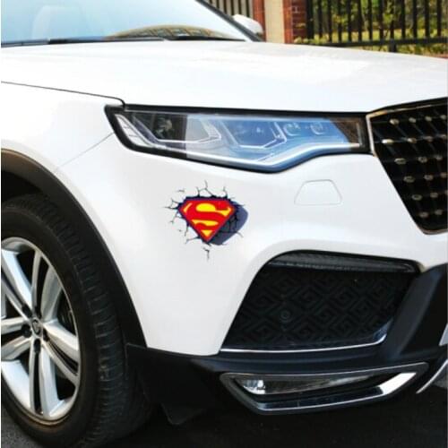 MR TEA Super Hero Series Stickers Decals 3D Broken Car stickers Super Cute Creative Stickers Decorations Gift