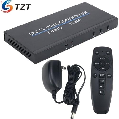 TZT NK-BT14 Video Wall Controller 2x2 TV 1080P Supports 1CH HDMI-compatible Input 4CH HD Output