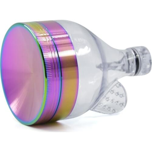 New Rainbow Color 3 Layer Funnel Concave Grinder for Diameter 63MM Zinc Alloy Herb Grinder Smoke Crusher Muller Mill Wholesale