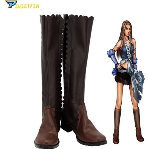 Final Fantasy XII cosplay Yuna Lenne Song Cosplay Shoes Boots Custom Made