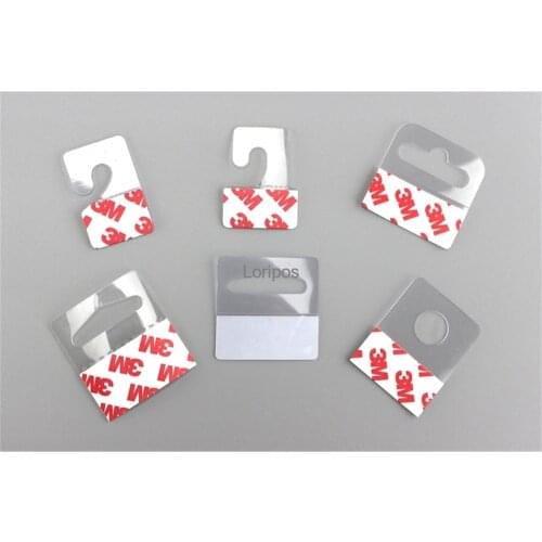 Bulk Hang Tabs Delta Slotted Self-adhesive, Merchandise Package Box Bag Pet Pvc Hangers Peghook, Plastic Display Reinforced Tag