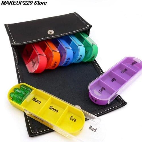 28Grid 7 Day Weekly Pillbox Storage Container Pill Wallet Box Set Medicine Box Organizer Case Wallet Travel Case Medicine Box