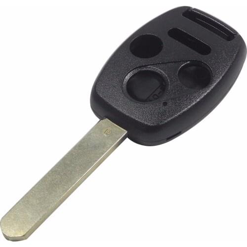 Jingyuqin 3 BTN+Panic Remote Key Shell for Honda Accord CRV Civic Pilot Insight Ridgeline Fit 4 Buttons FOB Cut/Uncut Blade