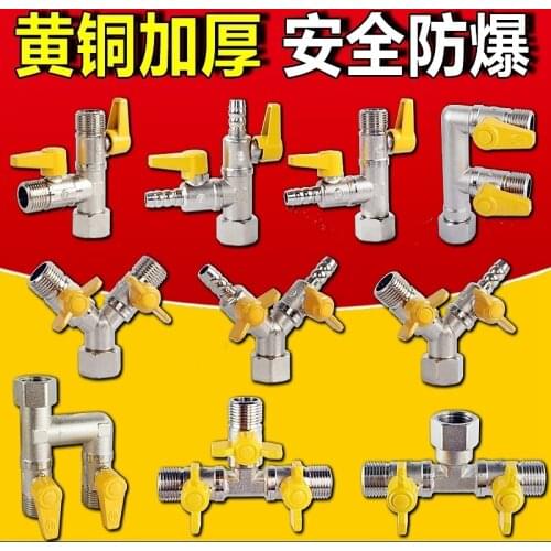 4 minutes live three-way gas valve brass thick brass gas valve natural gas switch ball valve two points