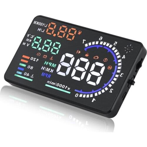 Universal High-Definition Vehicle Speed Projector Portable HUD Car Head-Up Display With Speeding Alarm GPS Satellite Speed Measu