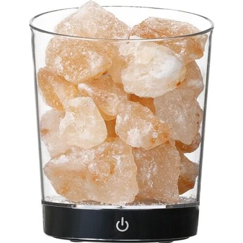 Air Purifier Salt Night Light USB Crystal Salt Rock Lamp Sleeping Light Bedroom Bedside Table Lamp for Kids Bedroom Home