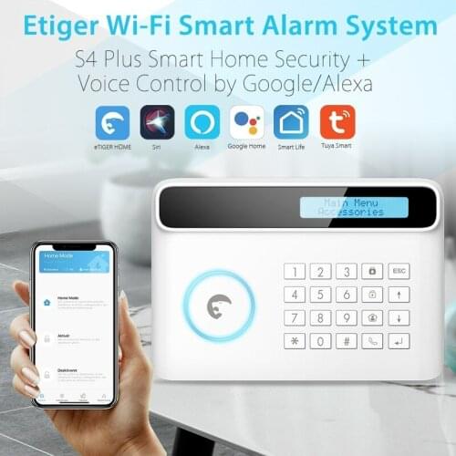 WIFI GSM Home Security Alarm System with Wireless Smoke Detector Sensor Burglar Anti Theft TUYA APP Remote Control for Smart Kit
