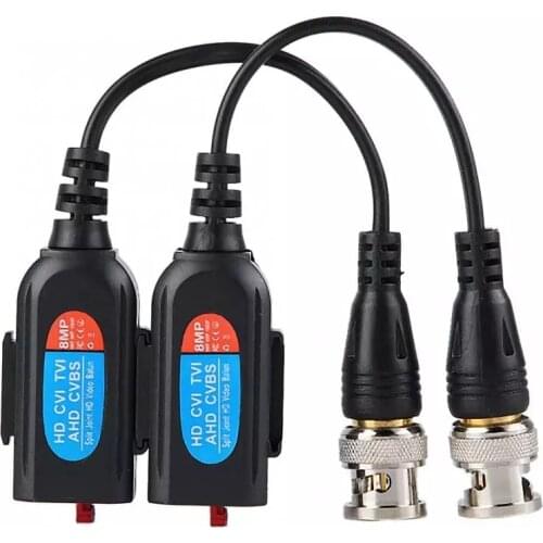 1 Pairs 8MP AHD Camera Video Balun Passive Transceivers HD AHD/CVI/TVI Twisted Video Balun Converter for 5mp 8mp Analog Camera