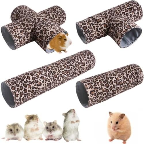 Pet Tunnels Tubes 2/3/4 Way Bunny Hideout Tunnel for Hamster Play Hide Chase