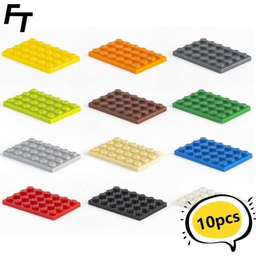 10 Pcs Small Particle 3032 4x6 Building Block Plate DIY Parts Buildmoc Compatible Assembly Particle Creative Gift Toys
