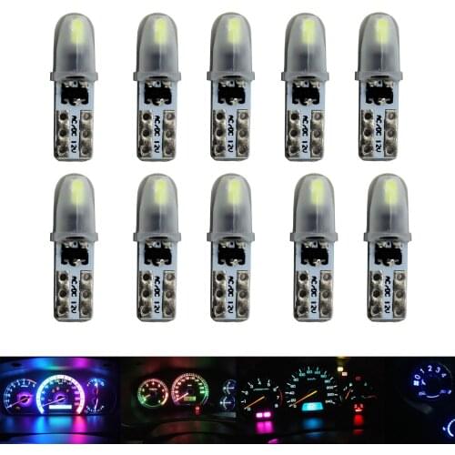 10 x T5 73 74 79 85 86 206 207 Car Shifter Light Radio Lights 12v White Indicator Instrument Light
