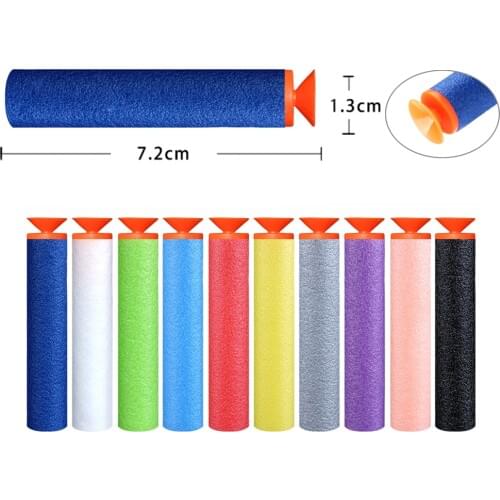 100PCS Sucker Bullets 7.2*1.3cm Refill Darts Toy Gun Foam EVA Bullet For Nerf Boy Childs Kid Gun Bullets