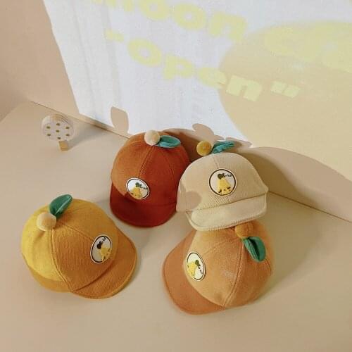 Baby Kids Hats Caps Autumn Winter Bonnets Cartoon Round Logo Boy Baseball Cap Little Furry Ball Accessories Girl Sun Hat 1 2 3 Y