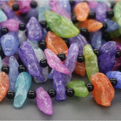 CYW 2018 Large Rainbow Spike Beads, Druzy Faceted Gems Stone DIY Necklace Connector, Free shipment, 15.5inch Full Strand