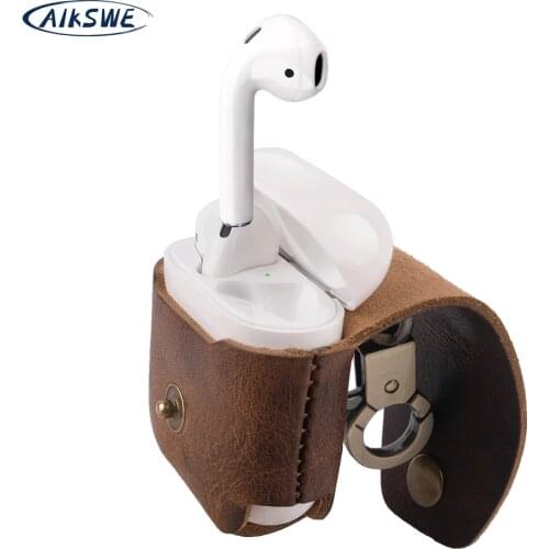 AIKSWE Quality Dermis Case For Airpods Cover Earphone Strap Wireless Bluetooth Headphone Earphone Protector Case for Air Pods