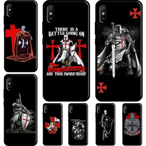 Christian Templar Knights warrior For Redmi Note 10 Pro Cover For Redmi Note 9 8 Pro 8T 7 9S Case For Redmi 9A 9T 9 9C 8A 7A