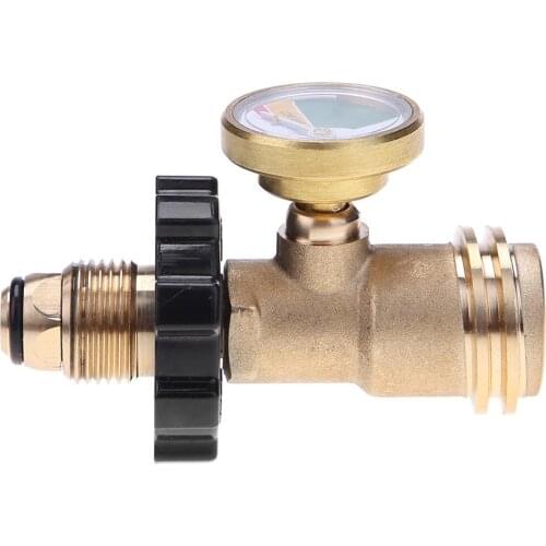POL Propane Gas Gauge Meter Tank Built-in Leak Detector Universal for QCC1 E5M1