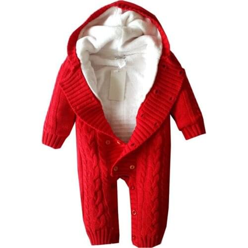 Newborn romper baby new born baby clothes jumpsuit baby newborn newborn baby outfit thick coral fleece soft hooded sweater
