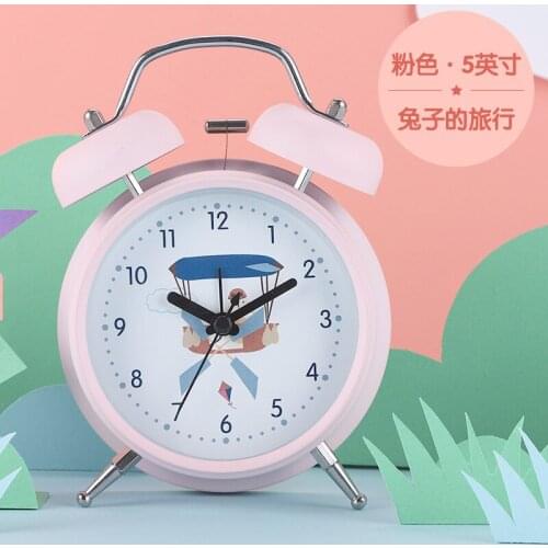 Metal Alarm Clock Wake Up Manual Simple Sleep Table Alarm Clock Girls Cute Portable Bedside Pink Klokken Unique Homedecor II50NZ