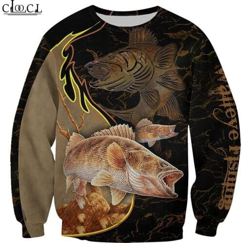 HX Newest Popular Walleye Fishing 3D Printed Fashion Hoodie Men Women Sweatshirt Unisex Zip Pullover Casual Jacket Drop Shipping