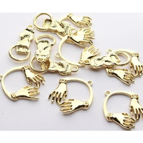 Zinc Alloy Pendant Halloween Hand Charms Pendant 6pcs/lot For DIY Jewelry Earring Making Accessories