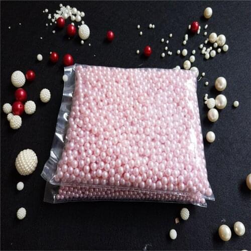 Pink straight hole Pearl Imitation ABS Pearl Beads Jewelry Findings DIY Phone Case Acrylic Spacer Beads for Making Findings DIY