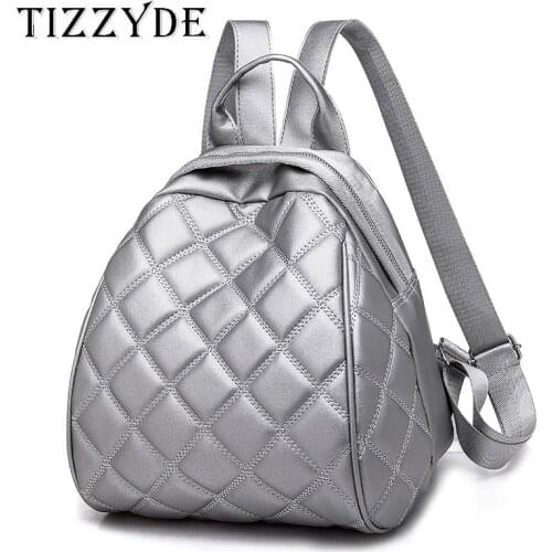 Diamond Lattice Backpack Women Leather Bag Female Small Backpacks Ladies SchoolBags for Teenagers Girls Shell Style Bags WSL23