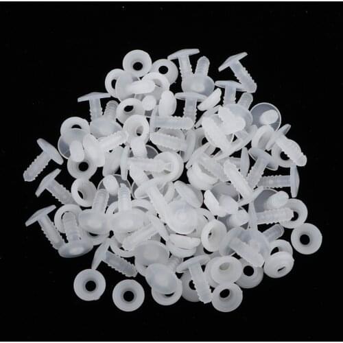 30 Set Doll Joints DIY Craft Doll Toy Joints Engage Bolt for Toys Bear Making White