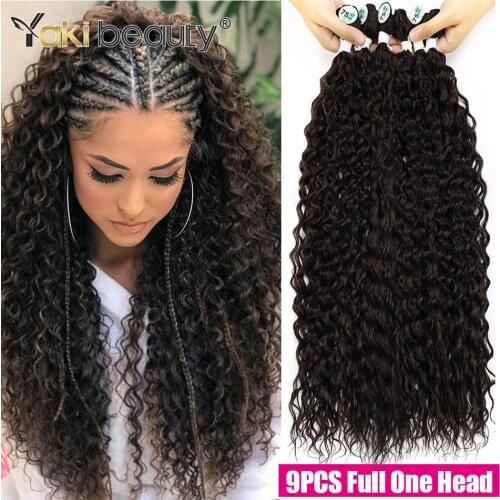 YAKI BEAUTY Synthetic Curly Hair Bundles Water Wave Hair Weave 1 Bundle/Pack Black Anjo Plus Organic Ice Silk