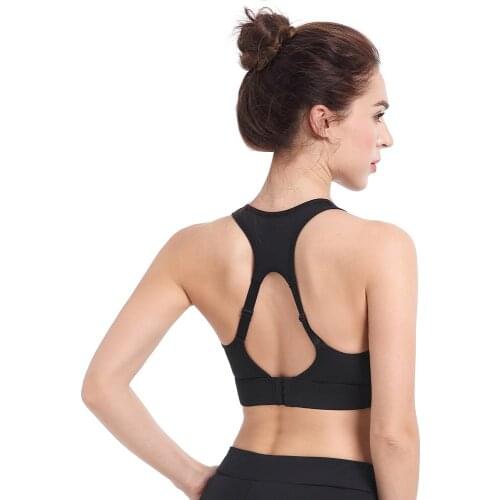 Anti Sagging Sports Bra Padded Yoga Top Female Plus Size Polyester Back Adjustable Push Up Gym Brassiere Sport Woman Fitness Bra