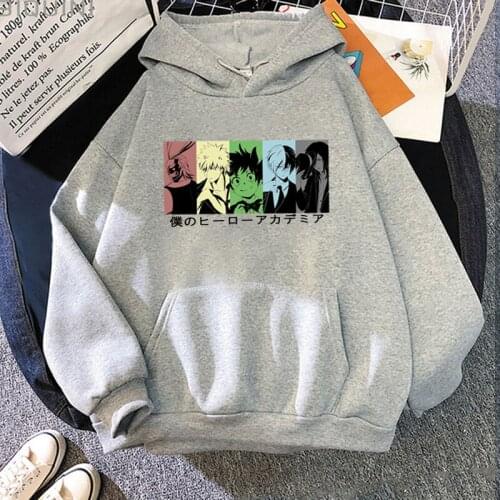 2021 Japanese Anime Cartoon My Hero Academia Men Women Hoodies Sweatshirts Long Sleeve Pullovers Unisex Fashion Clothes